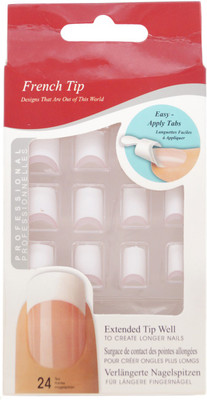 

One Personal Care Squared Oval French Tip Enhancement | Pink Extension | #DIY White(Pack of 12)