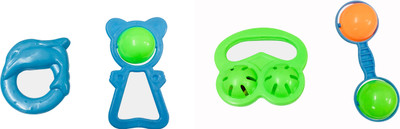 

Instabuyz Bright Colorful 4 Piece Baby Musical Rattle Playset Infants Rattle Jhunjhuna New Born Toys Infants Rattle (Multicolor) Rattle(Multicolor)