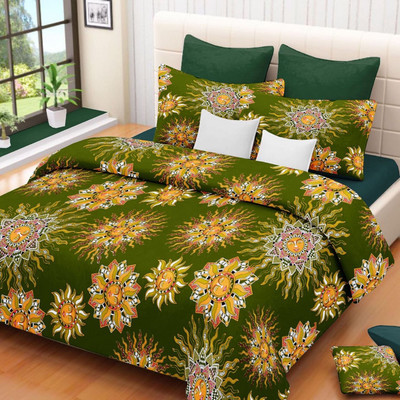 

Shivaay Fashion 200 TC Cotton Double Printed Bedsheet(Pack of 1, Multicolor)