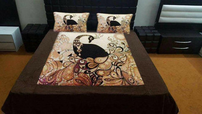 

Vrinda Home Décor 200 TC Velvet Single Printed Bedsheet(Pack of 1, Multicolor)