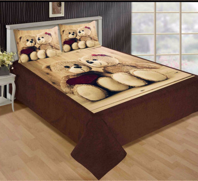 

Vrinda Home Décor 200 TC Velvet Single Printed Bedsheet(Pack of 1, Multicolor)