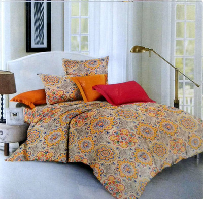 Shivaay Fashion 200 TC Cotton Double Printed Bedsheet(Pack of 1, Multicolor)