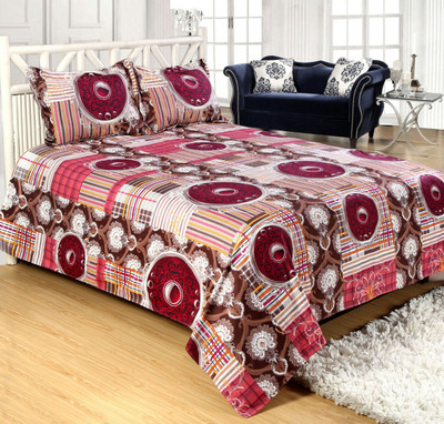 

Shivaay Fashion 200 TC Cotton Double Printed Bedsheet(Pack of 1, Multicolor)