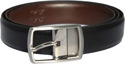 

LEE O Men Black Genuine Leather Reversible Belt