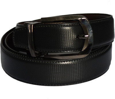 

LEE O Men Black Genuine Leather Reversible Belt