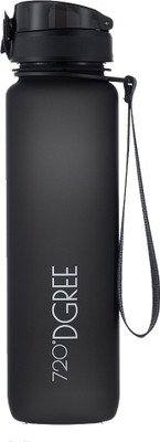 

BAMBA 720ºDGREE| TRITAN Bottle | PREMIUM Bottle | BPA FREE | One-click opening | UNIQUE AND STYLISH Bottle for Gym, Fitness, Cycling, Outdoor Sports, Office, Suitable for kids and Children , Travel | Leak- Proof 1000 ml Bottle(Pack of 1, Black)