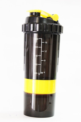 

Laps of Luxury Protein Shaker 600 ml Shaker(Pack of 1, Black, Yellow)