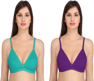 JSR Paris Beauty Women Full Coverage Non Padded Bra(Multicolor)