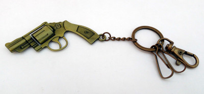 

JOSHISNEST Brown Metal Gun Locking Key Chain(Brown)