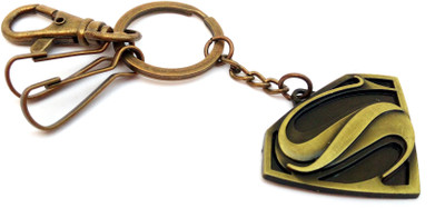 

JOSHISNEST Super Man Brown Metal Key Holder Locking Key Chain(Brown)