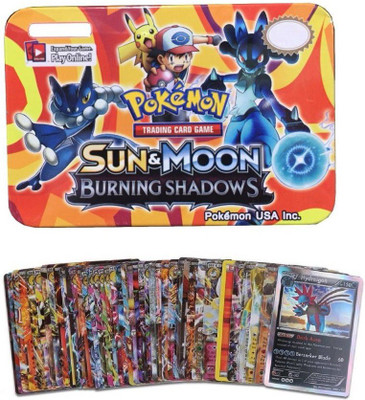 

Civil Sun & Moon Burning Shadows Series Trading Card Game With Metal Box For Kids (Multicolor)(Multicolor)