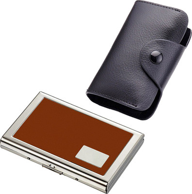 

Stealodeal New Black Leatherite High Quality Wallet With Brown Water Resistant 15 Card Holder(Set of 2, Black, Brown)