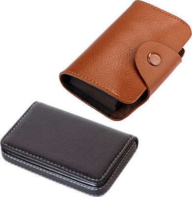 

Stealodeal New Brown Leatherite High Quality Wallet With Black Leather 15 Card Holder(Set of 2, Brown, Black)