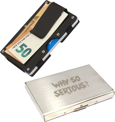 

Stealodeal Black Metal Wallet Money Clip With Silver Why So Serious 15 Card Holder(Set of 2, Black, Silver)