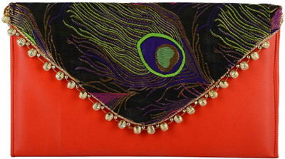 

Tooba Handicraft Casual Black Clutch