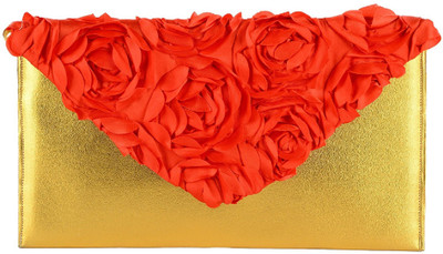 

Tooba Handicraft Party Red Clutch