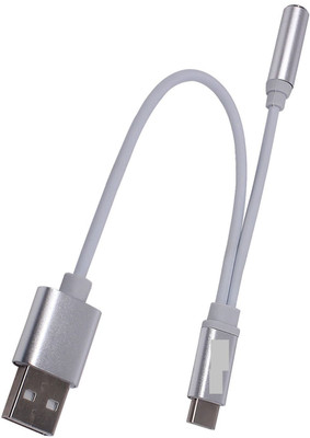 

Oxza USB Type C to 3.5 mm Audio AND CHARGE Converter USB Cable Headphone Adapter(Mobile, Laptop, Tablet, Mp3, Gaming Device, Silver)