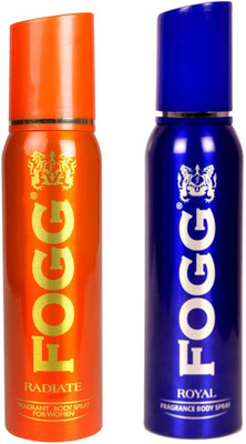 

Fogg ROYAL DEODORANT 120 ML+RADIATE DEODORANT 120 ML Deodorant Spray - For Men & Women(120 ml, Pack of 2)