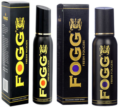 

Fogg FRESH FOUGERE FRAGRANCE BODY SPRAY 120 ML+FRESH WOODY FRAGRANCE BODY SPRAY 120 ML Body Spray - For Men & Women(120 ml, Pack of 2)