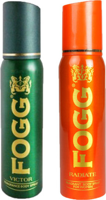 

Fogg VICTOR DEODORANT 120 ML+RADIATE DEODORANT 120 ML Deodorant Spray - For Men & Women(120 ml, Pack of 2)