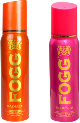 

Fogg ESSENCE DEODORANT 120 ML+RADIATE DEODORANT 120 ML Deodorant Spray - For Men & Women(20 ml, Pack of 2)