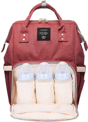 

Robustrion Stylish Waterproof Multifunctional Diaper Bag for Mothers Travel Nappy Tote Backpack Large Size(Cherry)