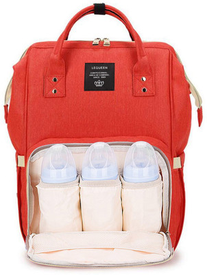

Robustrion Stylish Waterproof Multifunctional Diaper Bag for Mothers Travel Nappy Tote Backpack Large Size(Red)