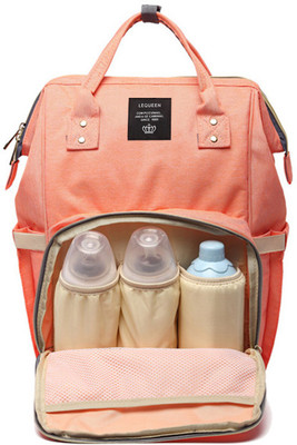 

Robustrion Stylish Waterproof Multifunctional Diaper Bag for Mothers Travel Nappy Tote Backpack Large Size(Coral)