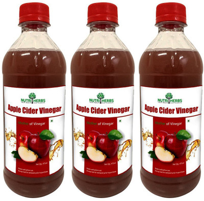 

Nutriherbs Natural Unfiltered Undiluted Apple Cider Vinegar(3x473 ml, apple Flavored)