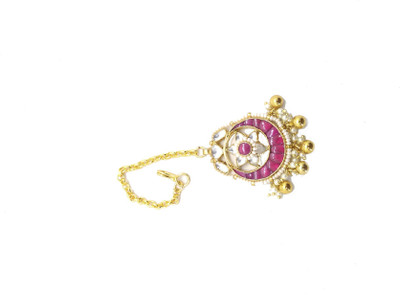 

siddhiartjewellers model 1 Hair Pin(Pink)