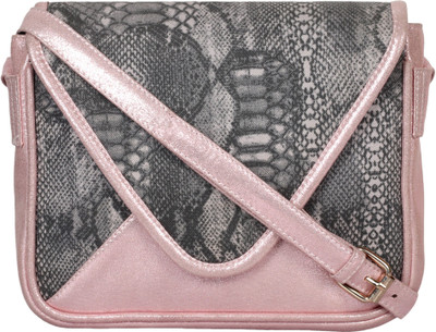 

BERYPECKERS Sling Bag(Grey, Pink)