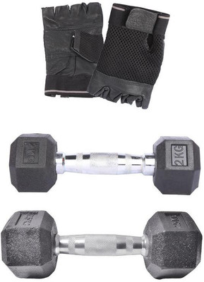 

Royal 2Kg 1Pc HexaGonal Dumbell with 2.5Kg 1Pc HexaGonal Dumbell Hand Gloves Gym & Fitness Kit