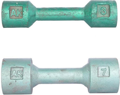 

Royal 3 Kg 1 Pc Casting Dumbell with 7 Kg 1 Pc Casting Dumbell Fixed Weight Dumbbell(10 Kg), Colored