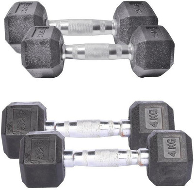 Royal 2.5Kg 2Pc HexaGonal Dumbell with 4Kg 2Pc HexaGonal Dumbell Gym & Fitness Kit