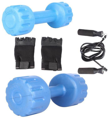 

Royal 1 Kg 1 Pc PVC Dumbell with 4 Kg 1 Pc PVC Dumbell Skipping Rops & Hand Gloves Gym & Fitness Kit
