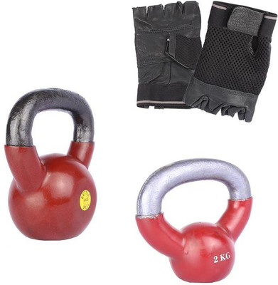 

Royal 2 Kg 1 Pc Kettle Bell with 6 Kg 1 Pc Kettle Bell Hand Gloves Gym & Fitness Kit