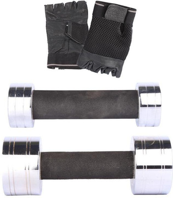 

Royal 1 Kg 1 Pc Chrome Dumbell with 4 Kg 1 Pc Chrome Dumbell Hand Gloves Gym & Fitness Kit