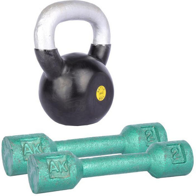 

Royal 2 Kg 2 Pc Casting Dumbell with 8 Kg 1 Pc Kettle Bell Gym & Fitness Kit