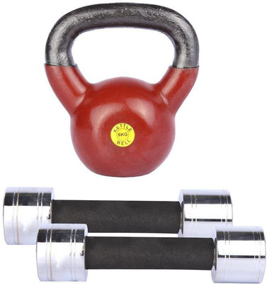 

Royal 2 Kg 2 Pc Chrome Dumbell with 6 Kg 1 Pc Kettle Bell Gym & Fitness Kit