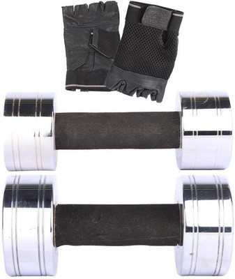 

Royal 4 Kg 1 Pc Chrome Dumbell with 6 Kg 1 Pc Chrome Dumbell Hand Gloves Gym & Fitness Kit