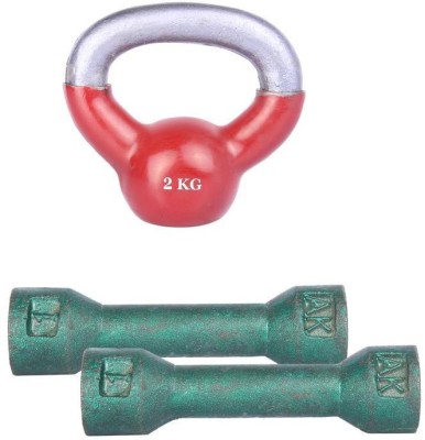 

Royal 1 Kg 2 Pc Casting Dumbell with 2 Kg 1 Pc Kettle Bell Gym & Fitness Kit