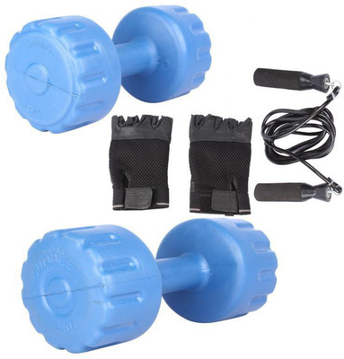 

Royal 3 Kg 1 Pc PVC Dumbell with 4 Kg 1 Pc PVC Dumbell Skipping Rops & Hand Gloves Gym & Fitness Kit