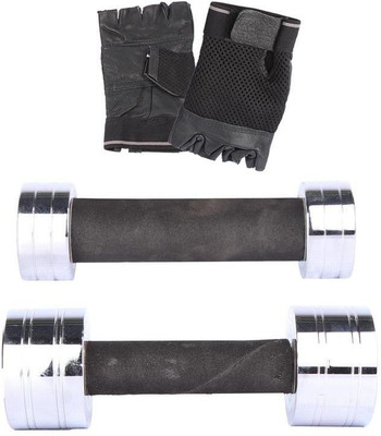 

Royal 1 Kg 1 Pc Chrome Dumbell with 3 Kg 1 Pc Chrome Dumbell Hand Gloves Gym & Fitness Kit