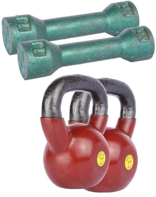

Royal 1 Kg 2 Pc Casting Dumbell with 6 Kg 2 Pc Kettle Bell Gym & Fitness Kit