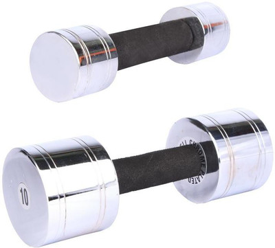 

Royal 2 Kg 1 Pc Chrome Dumbell with 10 Kg 1 Pc Chrome Dumbell Fixed Weight Dumbbell(12 Kg), Colored