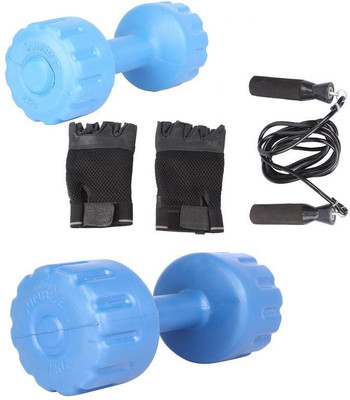 

Royal 2 Kg 1 Pc PVC Dumbell with 4 Kg 1 Pc PVC Dumbell Skipping Rops & Hand Gloves Gym & Fitness Kit
