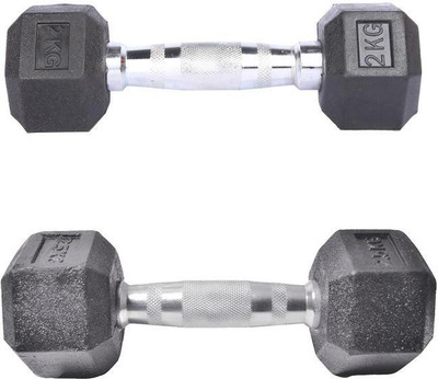 

Royal 2Kg 1Pc HexaGonal Dumbell with 2.5Kg 1Pc HexaGonal Dumbell Fixed Weight Dumbbell(4.5 Kg), Colored