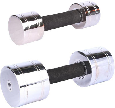 

Royal 2.5 Kg 1 Pc Chrome Dumbell with 10 Kg 1 Pc Chrome Dumbell Fixed Weight Dumbbell(12.5 Kg), Colored