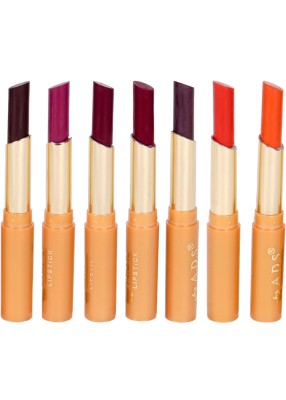 ads Waterproof matte moisturising lipstick set of 7 multi color(Multicolor, 2.5 ml)