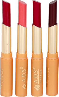 

ADS Waterproof matte lipstick set of 4 multi color(Multicolor, 2.5 ml)
